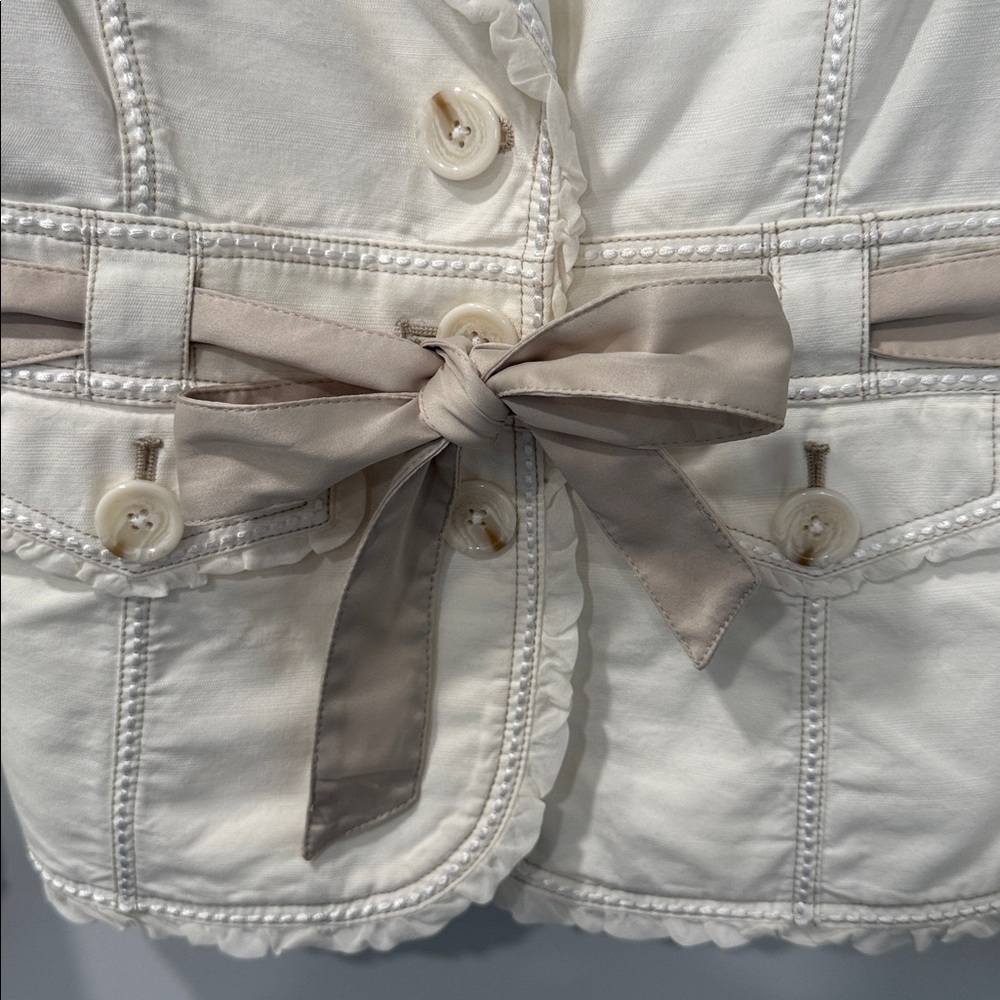 White House Black Market Elegant Cream Blazer, Size 2 VGUC - Picture 5 of 9